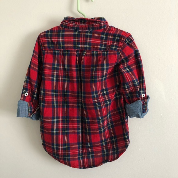 GAP Red Plaid Button Down Shirt - Picture 3 of 3